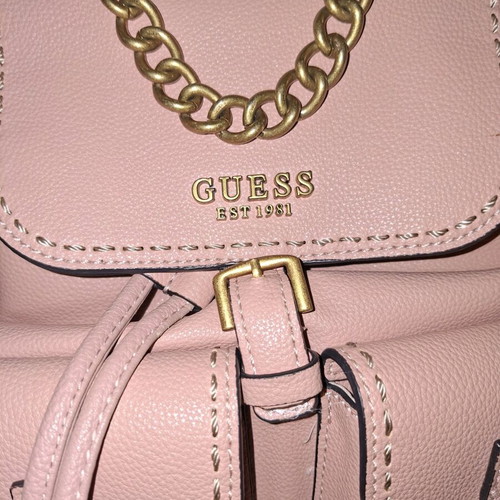 Guess pink backpack like new with metal details