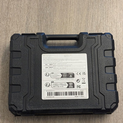 Tool case used, black color, small and ergonomic
