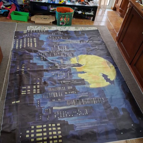 Batman city banner used, polyester for party