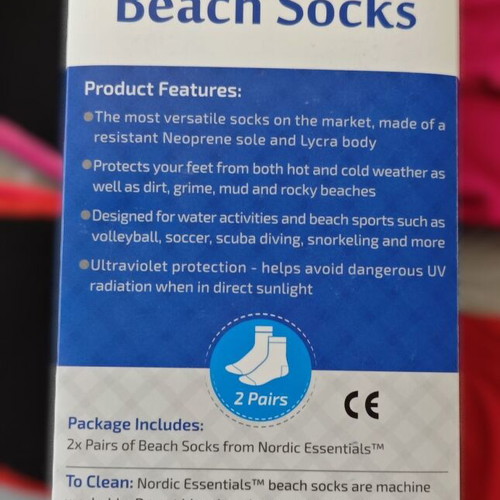 Nordic Essentials Beach Socks new, pack of 2