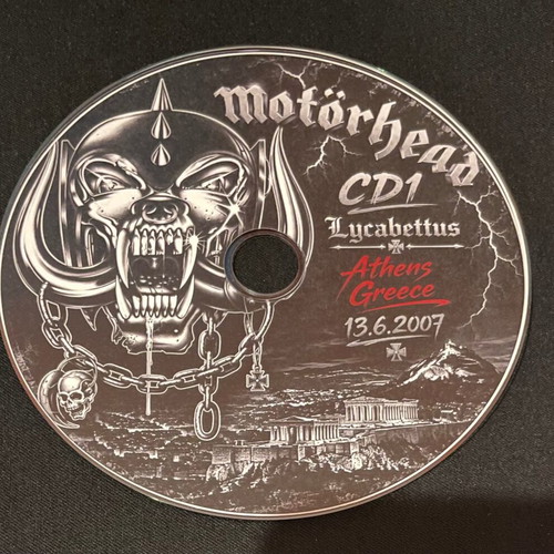 Motörhead Live Athens 2007 Lycabettus double CD-R unofficial limited edition