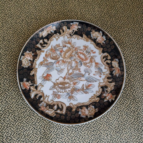 Atsuma decorative plate like new, Japanese technique, 21 cm diameter