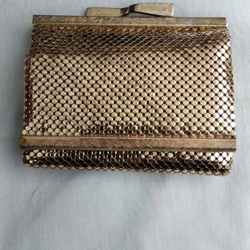 Vintage Glomesh Wallet gold metal mesh like new
