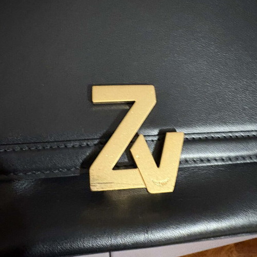 Zadig & Voltaire crossbody leather bag new, black and gold