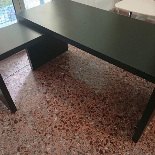 IKEA desk with extension used with two marks