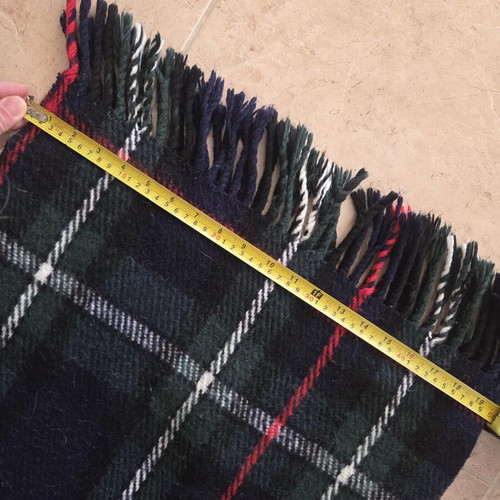Vintage Tartan Plaid Acrylic Blanket Throw like new, Mackenzie pattern