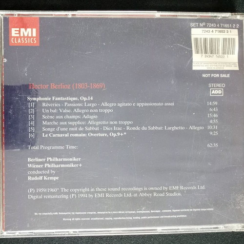 Hector Berlioz 2 CDs used, classical music