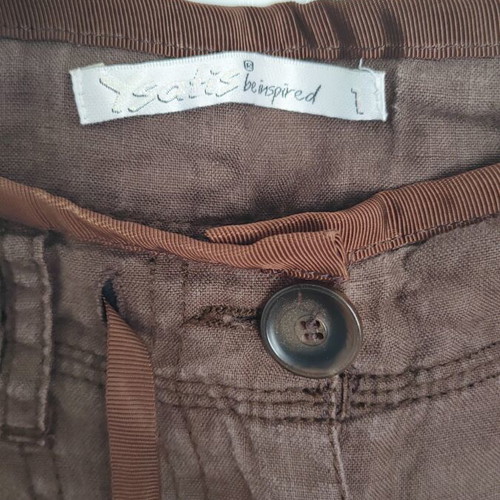 Linen pants brown size S like new Ysatis