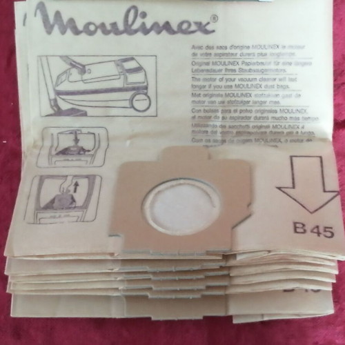 Vacuum Cleaner Bags Moulinex 6 Liters Set of 6 New Models 1990