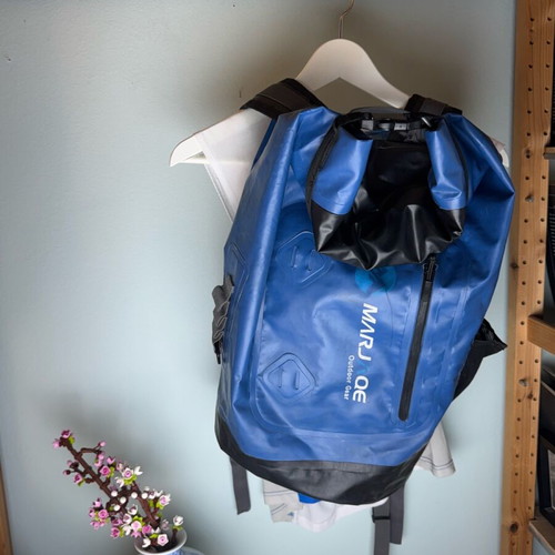Backpack used, blue, waterproof, 25-40 liters capacity