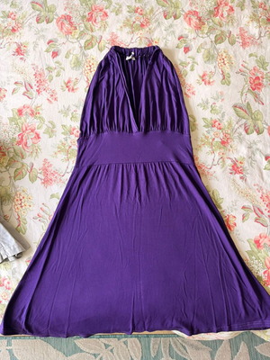 Mini dress like new, purple, elastic, size M-L