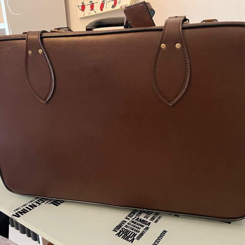 Nail suitcase used, brown, fashion, durable