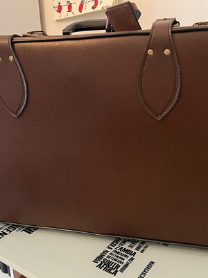 Nail suitcase used, brown, fashion, durable