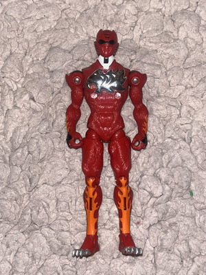 Power Rangers Jungle Fury Animalized Red Tiger Ranger Bandai 2007 like new