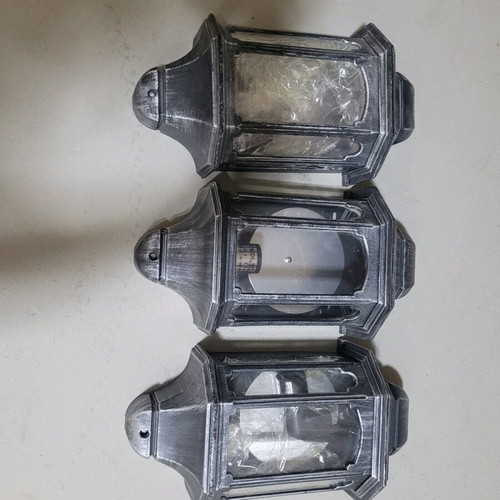 Metal wall lights for indoor and outdoor use new, pack of 3