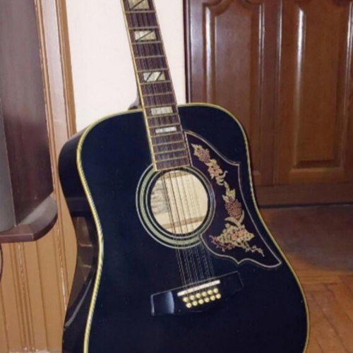 Ibanez 12-string acoustic guitar used, vintage, Floral Series, handmade