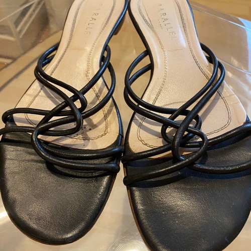 Mule skin leather flats like new, size 41, black