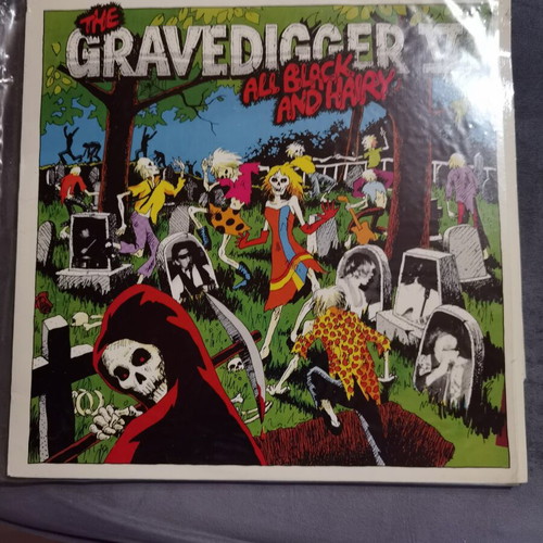 Gravedigger All Black And Hairy vinyl like new garage rock album 1984