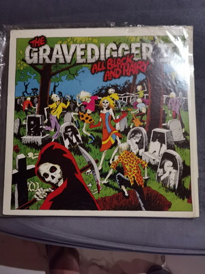 Gravedigger All Black And Hairy vinyl like new garage rock album 1984