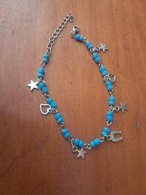 Hand Chain turquoise and silver made to order