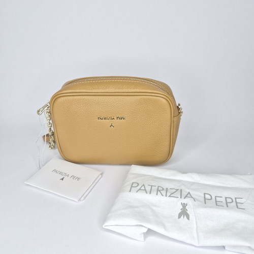 Patrizia Pepe leather crossbody bag new, brown
