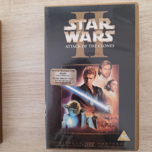 Star Wars The Phantom Menace / Attack of the Clones VHS like new, set of two