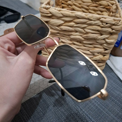 AV Sunglasses like new, black and gold