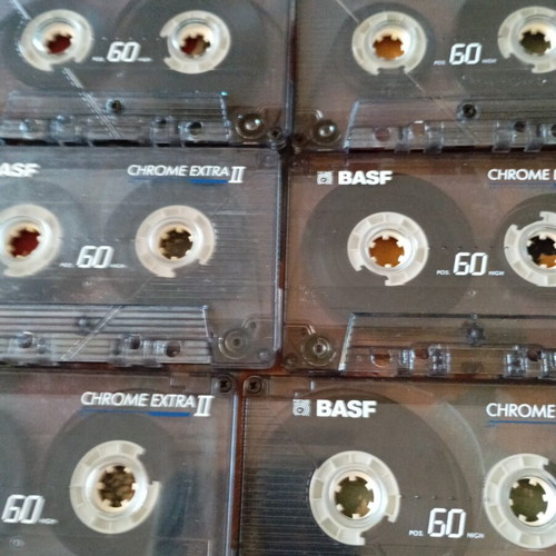 BASF Chrome Audio Cassettes used, pack of 13