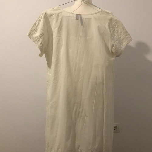 Mango cotton tunic dress white size S new with romantic embroidery