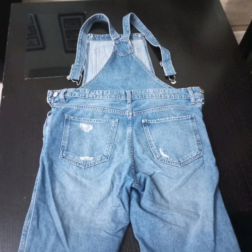 Denim overalls size 34 Bershka like new, blue
