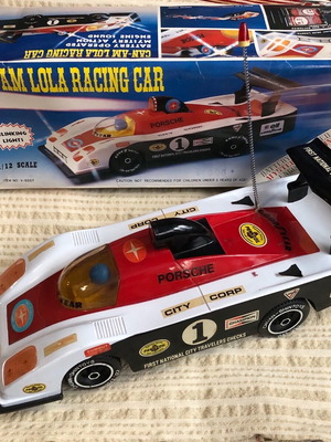 Large Formula Porsche collectible toy like new from the 80s