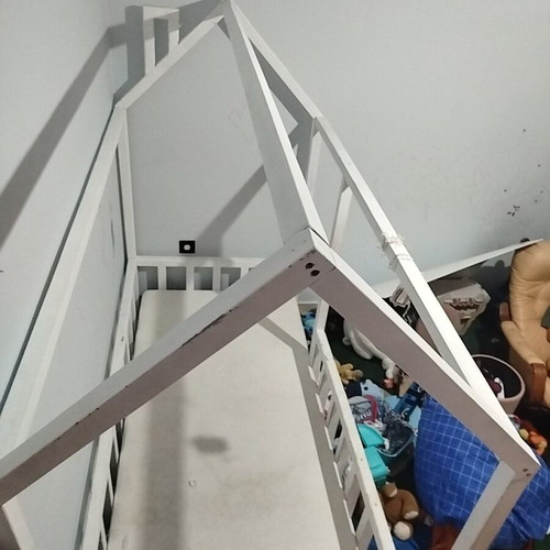 Children's bed with mattress used, 90x190 cm