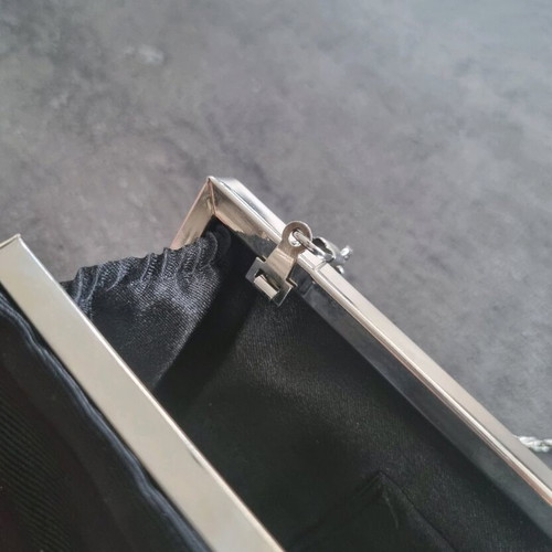 Achilleas Accessories clutch bag like new, black and silver