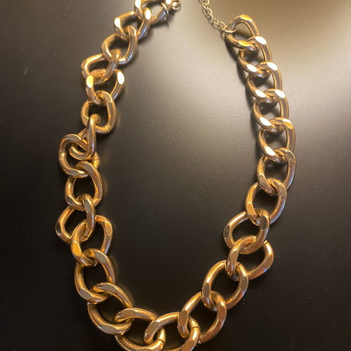 Gold chain necklace, stainless steel