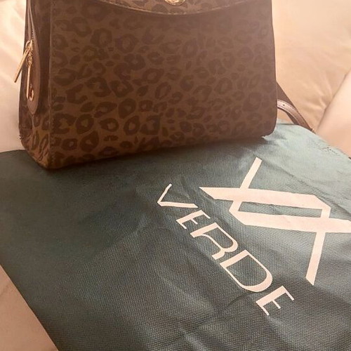 Verde shoulder bag, leopard print, new