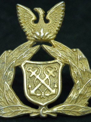 Εθνόσημο για πηλήκιο αξιωματικού Λιμενικού Σώματος μεταχειρισμένο, 1967-73