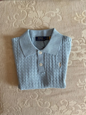 Γυναικείο πλεκτό polo Ralph Lauren καινούριο, τιρκουάζ, μέγεθος S