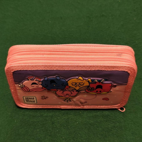 Little Miss Mr. Men children's double-zip pencil case, pink