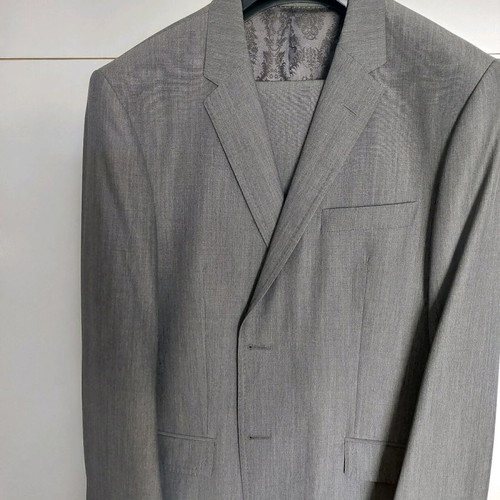 Sand men's suit used, gray, size XL, Italian fabric Lanificio T.G. di Fabio