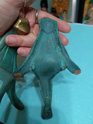 Decorative frog pair heavy metal