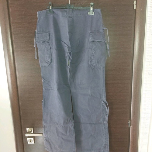 Wide fabric pants used with pockets
