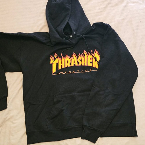 Thrasher black hoodie sweatshirt size L like new
