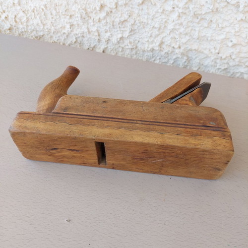 Wooden plane used, antique woodworking tool