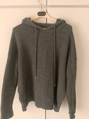 Zara knitted hoodie new, grey with hood and drawstrings
