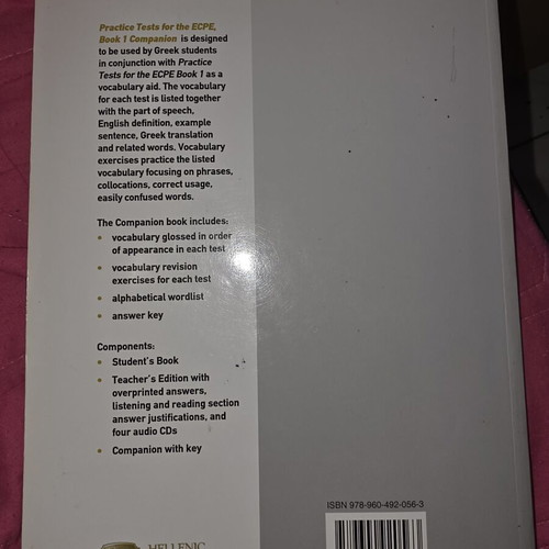 Book Practice Tests ECPE Companion proficiency level used