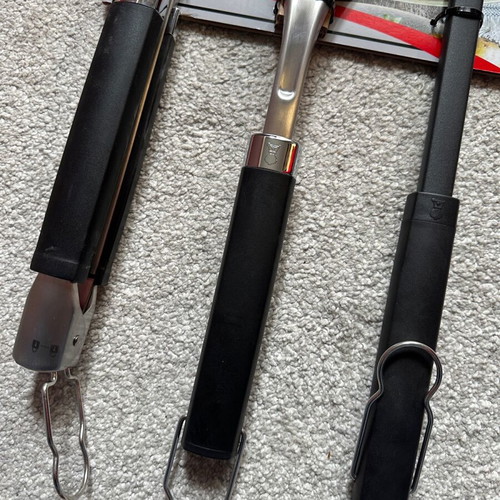 Weber BBQ cooking set new with 3 stainless steel tools