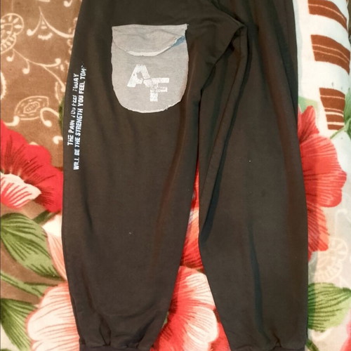 Animal Fashion dark grey joggers with AF logo and motivational print