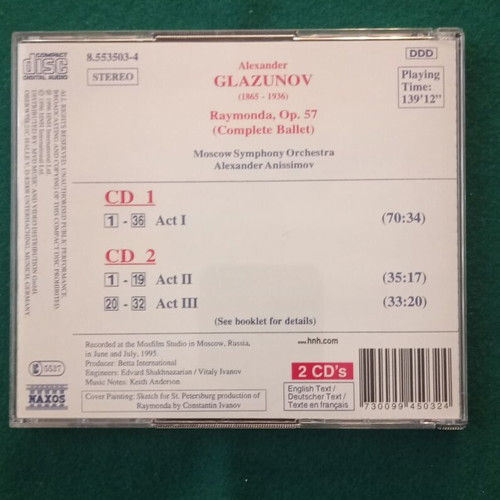 Raymonda CD by Alexander Glazunov like new, classical music