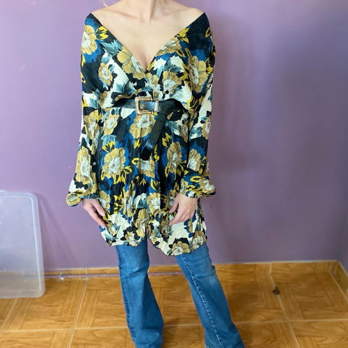 Nidodileda floral dress-shirt like new, size S