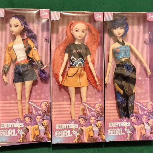 Demon Hunters set of 3 children's dolls Rumi Mira Zoey